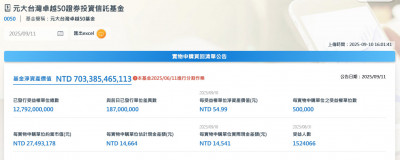 焦點股》0050：台積電持股比例高 外資主力散戶搶進