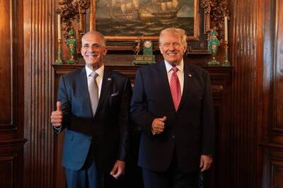 宏都拉斯總統阿斯夫拉會晤川普  照片曝光了