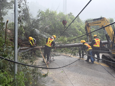 巴威釀24萬戶曾停電、原水濁度飆升 台電拚復電、台水靠備援穩住供水