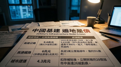 中國遍地是債1》高鐵、高速公路加機場 基建狂魔欠債90兆