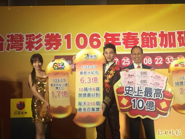 大樂透春節加碼 百萬獎中獎率提高2.1倍