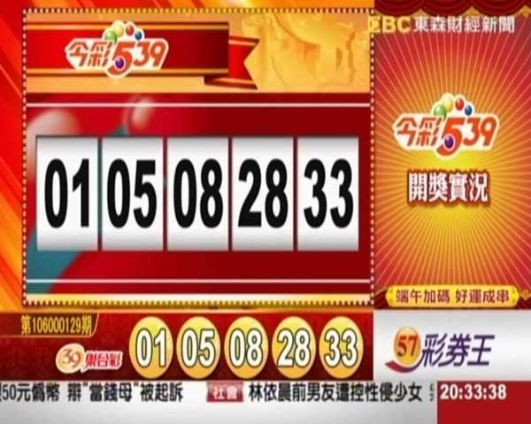 大福彩、今彩539 開獎囉!
