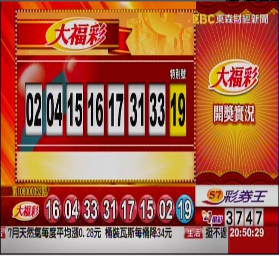 大福彩、今彩539 開獎囉!