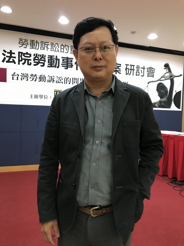 台灣勞工陣線秘書長孫友聯。(記者李雅雯攝)