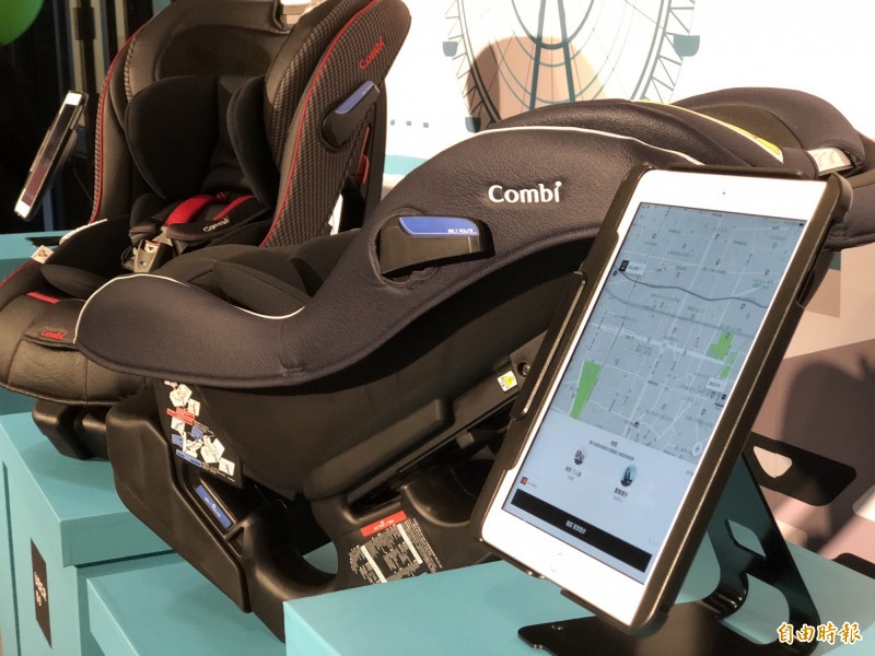 Uber與婦嬰汽車安全座椅品牌Combi（台灣康貝）合作，提供寶寶優步嬰幼兒安全代步服務。（記者陳炳宏攝）