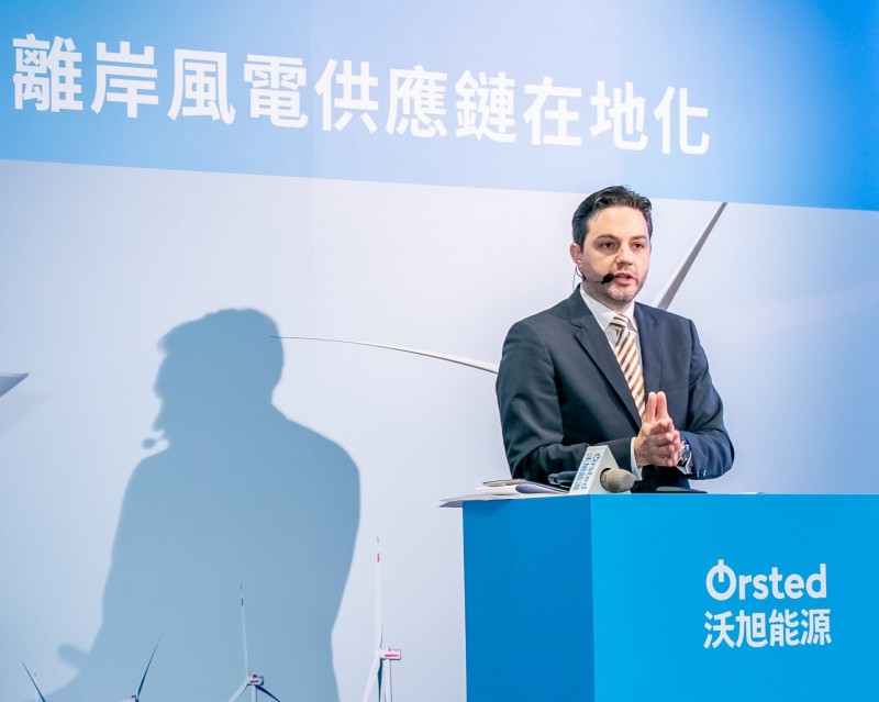 沃旭能源亞太區總經理暨台灣董事長柏森文（Matthias Bausenwein）。（沃旭提供）