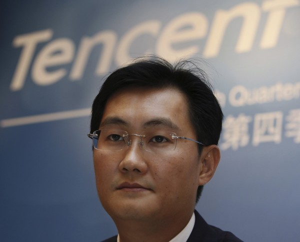 騰訊集團馬化騰則以人民幣2400億位居第3。（美聯社資料照）