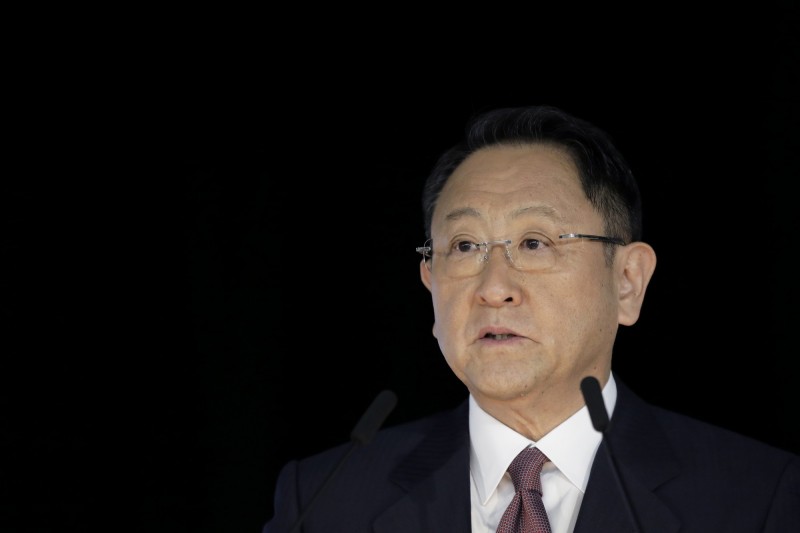 豐田社長豐田章男。（彭博）