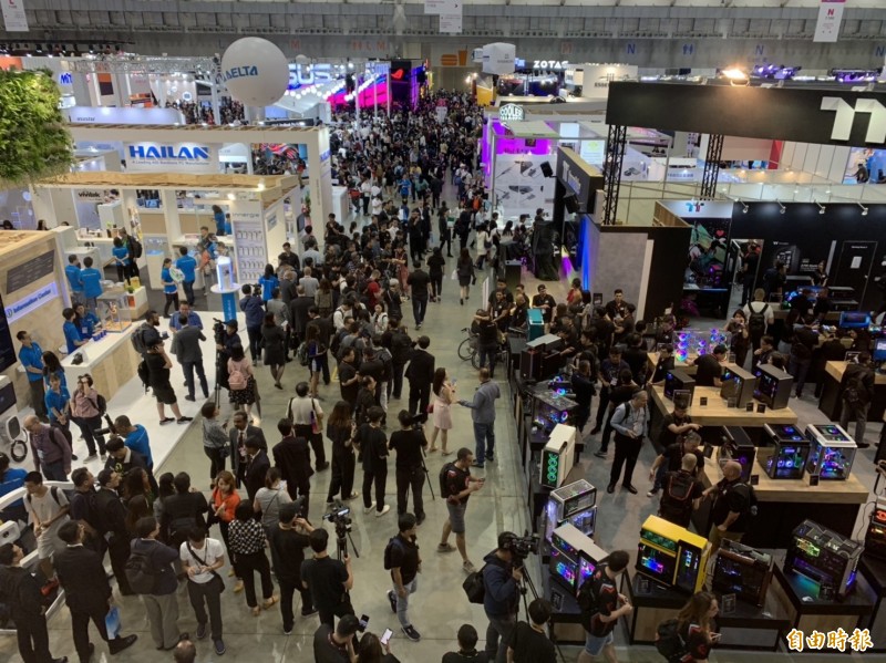 COMPUTEX 2019今（1）日落幕，今年國際買主成長0.5%。（記者林菁樺攝）
