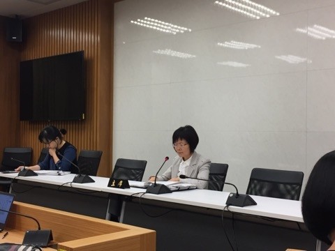 財政部統計處處長蔡美娜。（記者巫其倫攝）