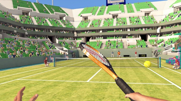 First Person Tennis是第1人稱的網球遊戲。(宏達電提供)