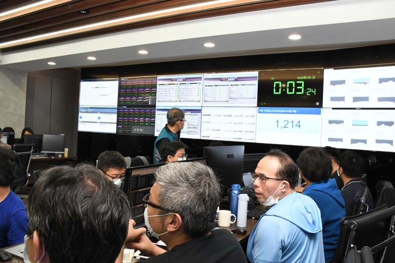 肩負口罩與報稅任務,關貿網路的戰情中心從去年16台監控螢幕,增加到今年的28台,勢必做到滴水不漏,使命必達。(關貿網路提供)