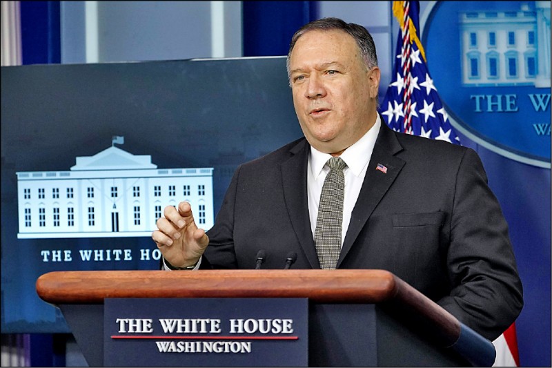 美國國務卿龐皮歐發出聲明，歡迎台積電赴美設廠，指此一歷史性投資案也強化了美國和台灣的關係。（法新社檔案照）