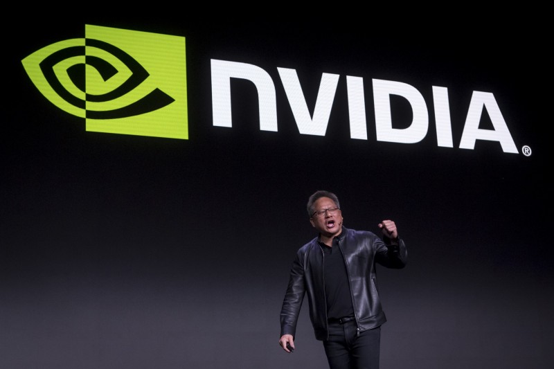 圖為NVIDIA執行長黃仁勳。(彭博)