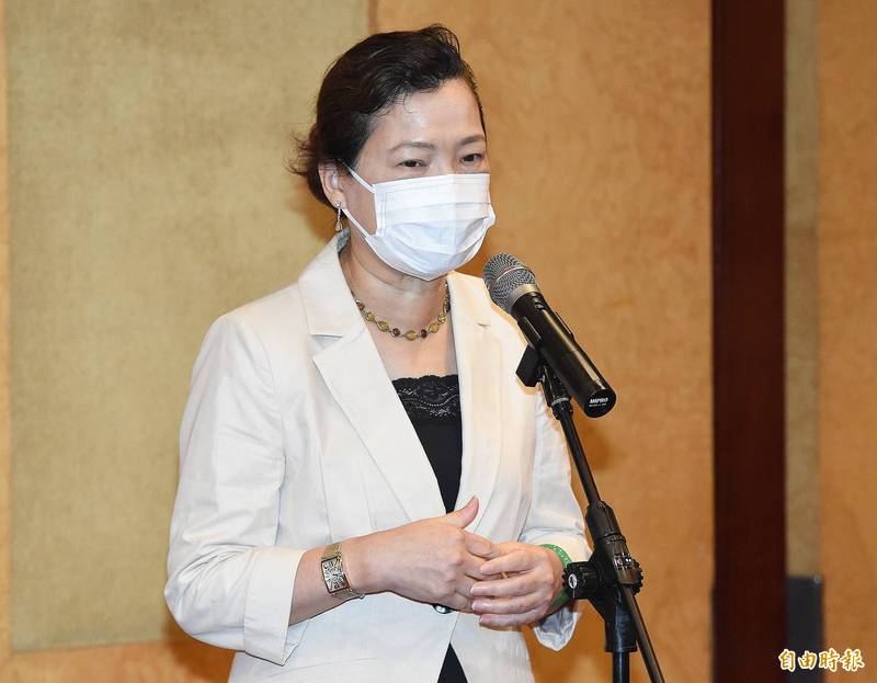 台灣捷克經貿暨投資論壇31日舉行，經濟部長王美花會前受訪。（記者廖振輝攝）