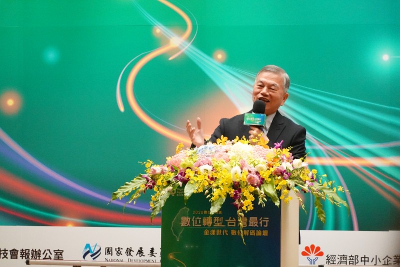 數位應用週登場，行政院副院長沈榮津出席致詞。（記者陳炳宏攝）