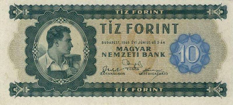 帕戈在誕生20年後，1946年被新貨幣福林取代。Magyar Nemzeti Bank （Hungarian National Bank）, CC BY-SA 3.0