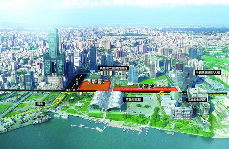 國發會加碼推動高雄亞洲新灣區發展數位資訊產業,圖為亞灣基地招標場域。(記者王榮祥翻攝)