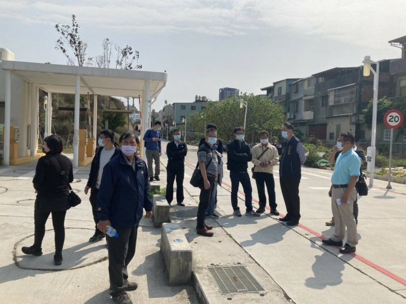 水利局3月2日會同水利署會勘RO級移動式淨水設備設置地點。（水利局提供）