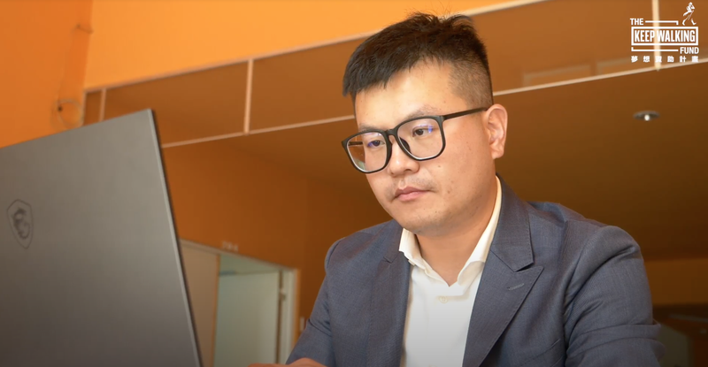 廖佑銘為第17屆KEEP WALKING夢想計畫教育類獎得主。(帝亞吉歐提供)