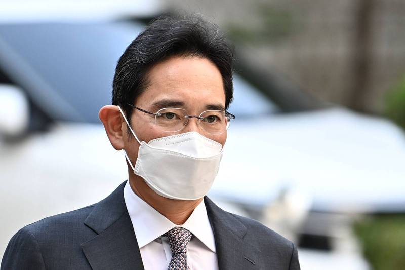 三星少主李在鎔非法使用管制藥物案,一審被罰155萬。(法新社)