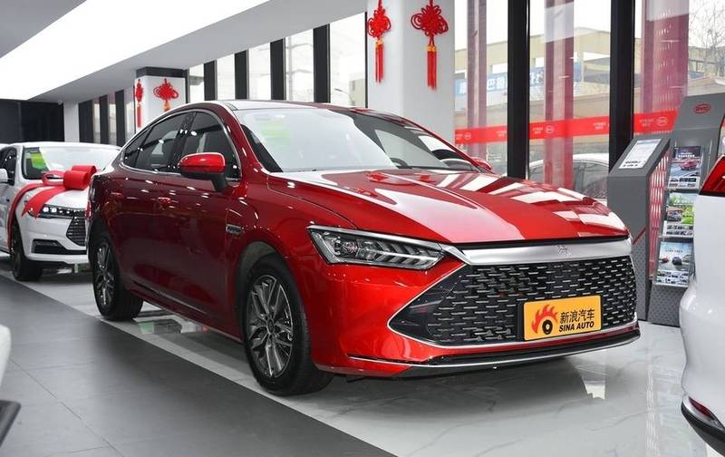 比亞迪油電混動車「秦PLUS DM-i」。（圖取自新浪汽車）