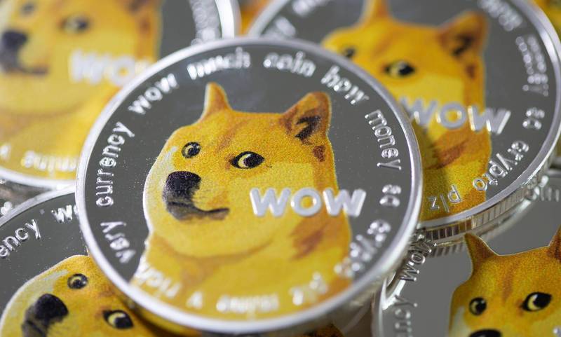 狗狗幣、柴犬幣等「迷因幣」在社群推動下,今年一度狂飆。(路透資料照)