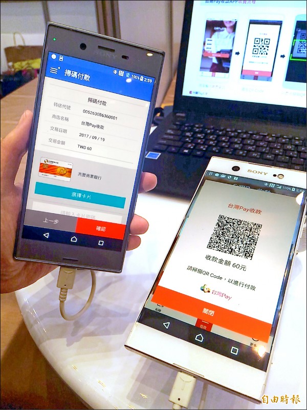 多家公股銀行自去年下半年起，積極布局傳統市場，推廣台灣Pay掃碼付款，不限金額最高回饋30%。（記者李靚慧攝）