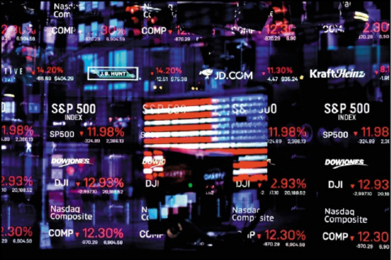 美股連兩週下滑，圖為示意圖。（美聯社檔案照）