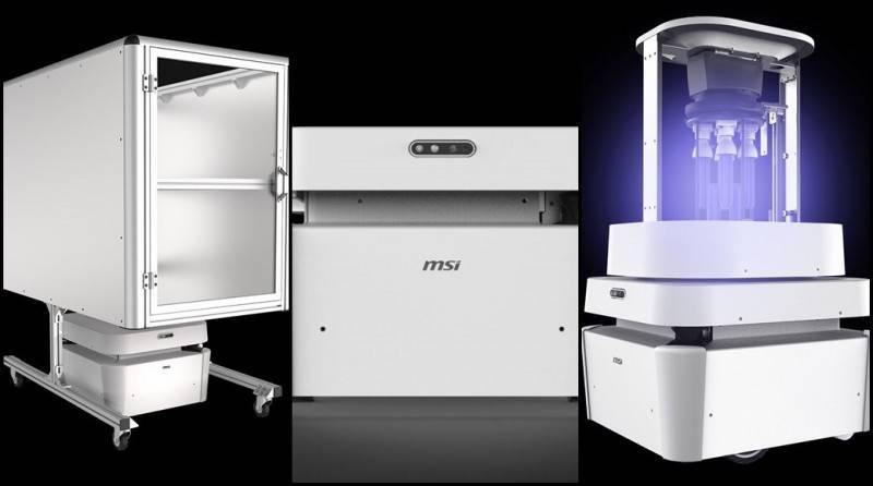 微星AI防疫機器人。(微星提供)