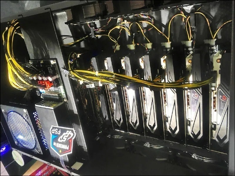 圖為華擎顯卡挖礦機。（資料照）