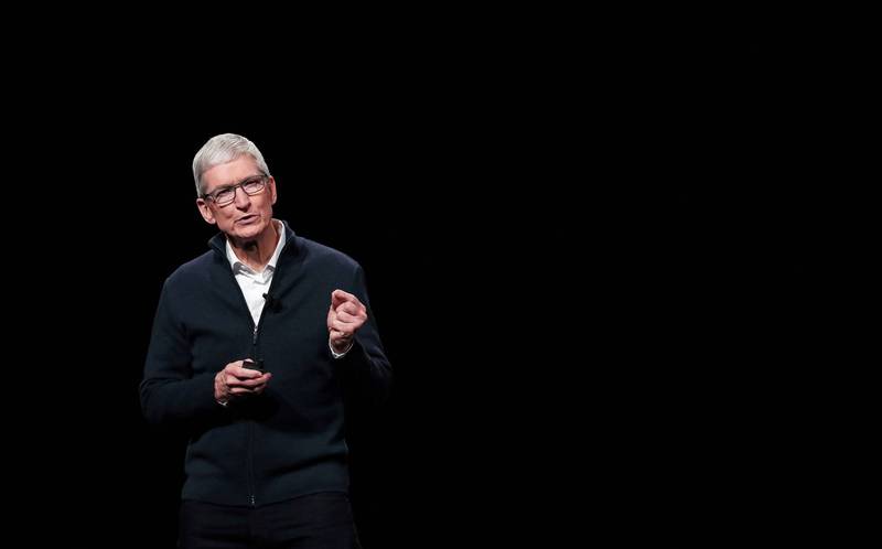 蘋果執行長庫克（Tim Cook）。（路透）