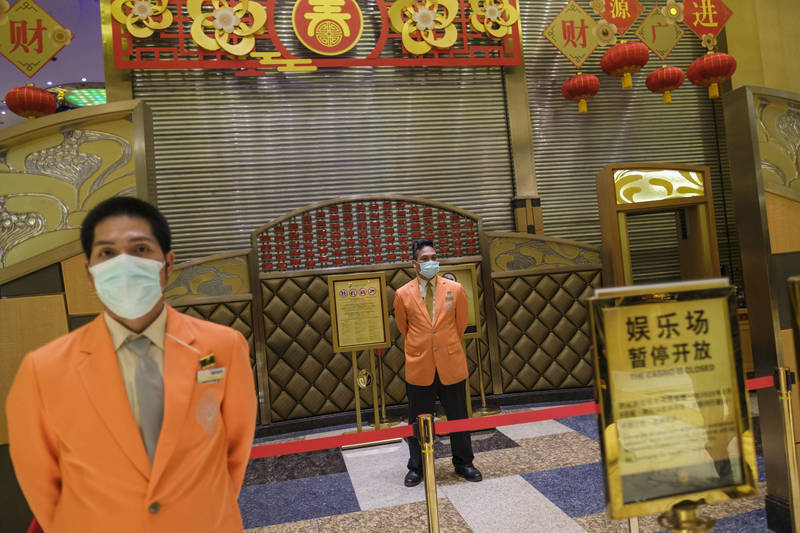 因疫情停業近2週後 澳門賭場將於本月23日重開。（示意圖，彭博）