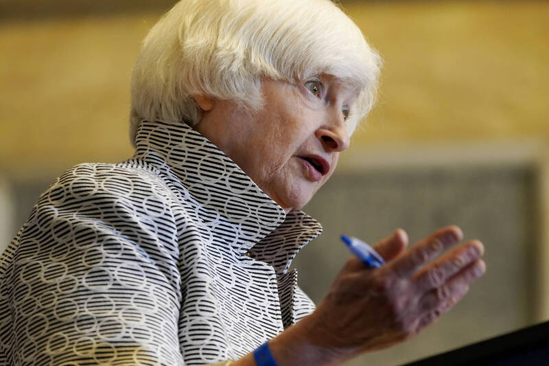 美國財政部長葉倫(Janet Yellen)。(美聯社)