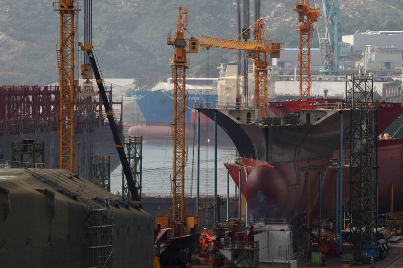 南韓造船廠7月訂單 高居全球之冠