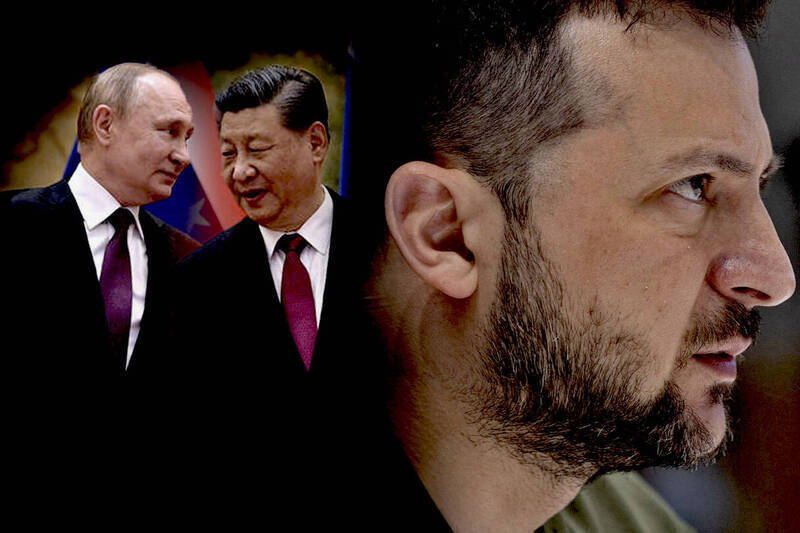 歐美對俄羅斯發起經濟制裁，中國是大破口，不斷協助俄羅斯。（美聯社、法新社，本報合成）