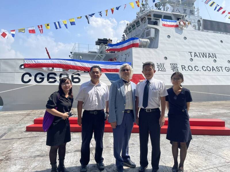 海巡署委託中信造船公司打造海巡艦，進度超前，600噸級安平級巡防艦、第5艘「八里艦」在今（6日）交船。中信造船提供