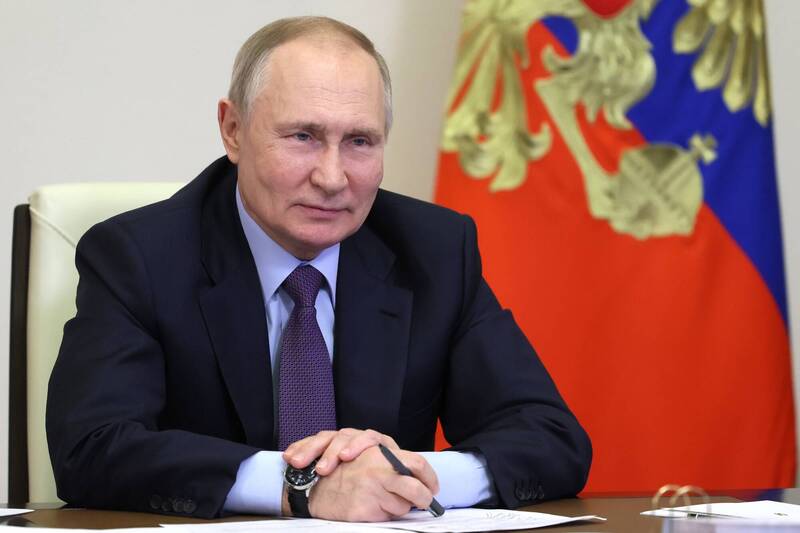 傳出俄羅斯總統普廷（Vladimir Putin）欲透過加密貨幣洗錢，讓手上資金能規避西方的制裁。（美聯資料照）