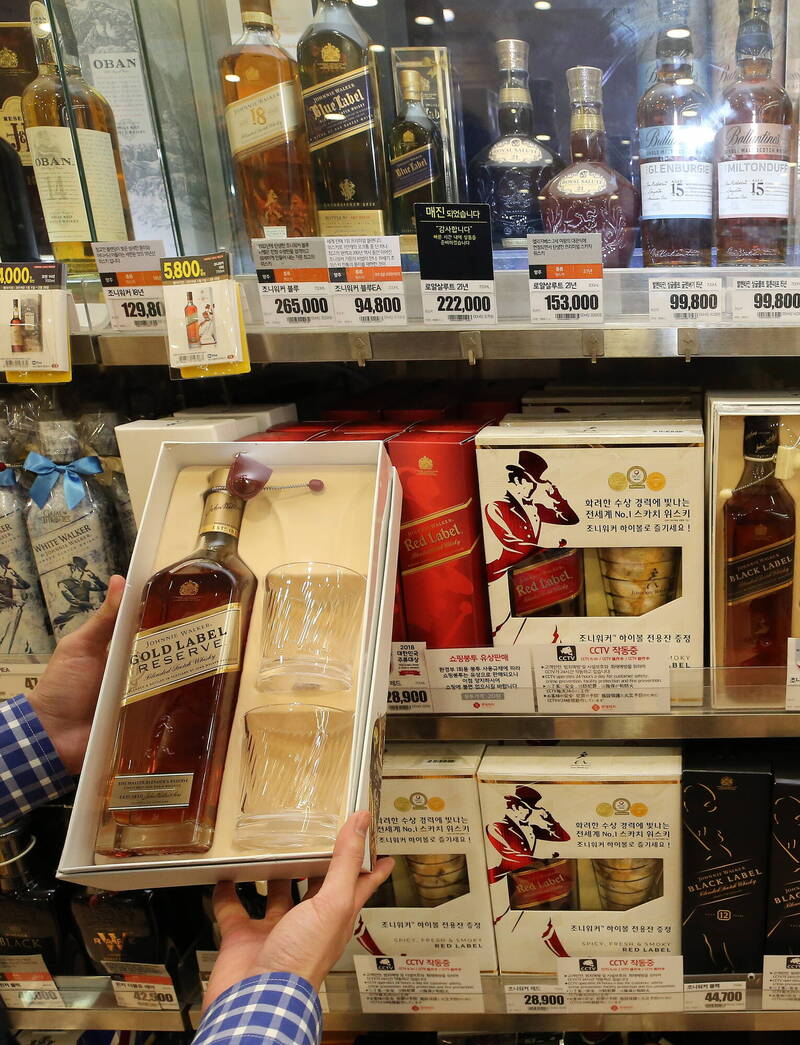 南韓第1季威士忌進口量年增78％