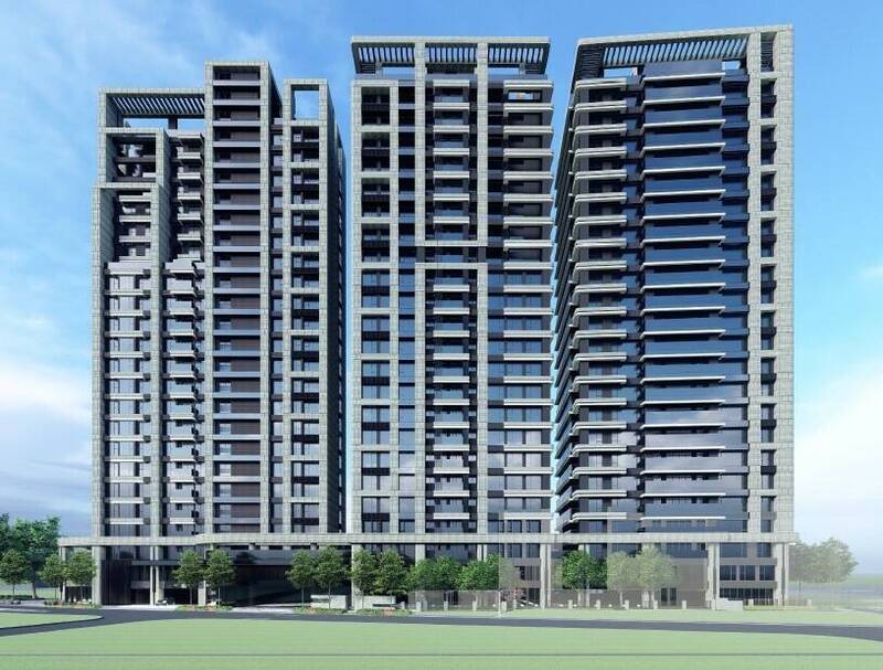 新北市板橋湳雅夜市附近一處都更案，將興建24層樓的住宅與商業大樓。圖為完工模擬圖。（都更處提供）