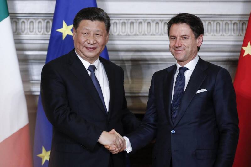 孔蒂在任時不顧反對簽署一帶一路，盼帶動義大利對中出口、刺激經濟。（歐新社）
