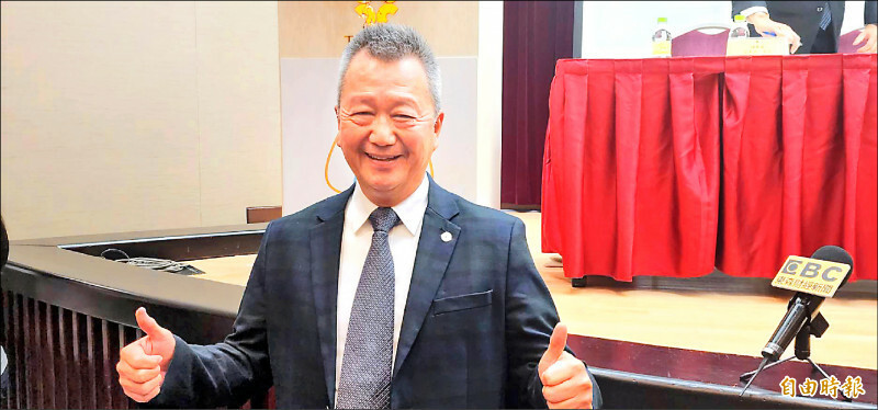 漢翔董事長胡開宏。（記者王憶紅攝）