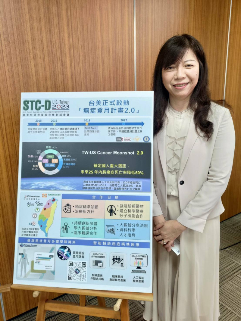 中研院特聘研究員陳玉如是美國癌症登月計畫的台灣主持人（記者吳柏軒攝）
