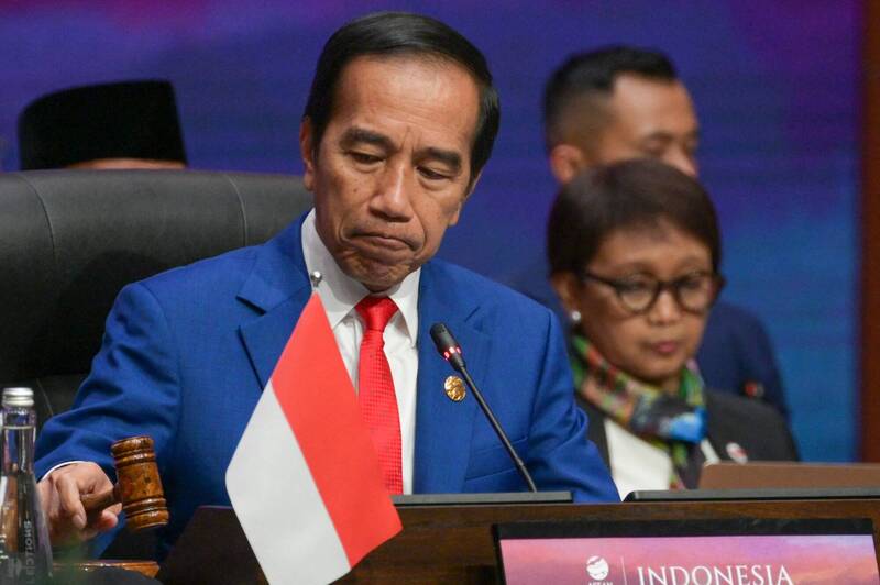 印尼總統佐科威（Joko Widodo）今年出席金磚國家領導峰會，但印尼沒有加入。（法新）