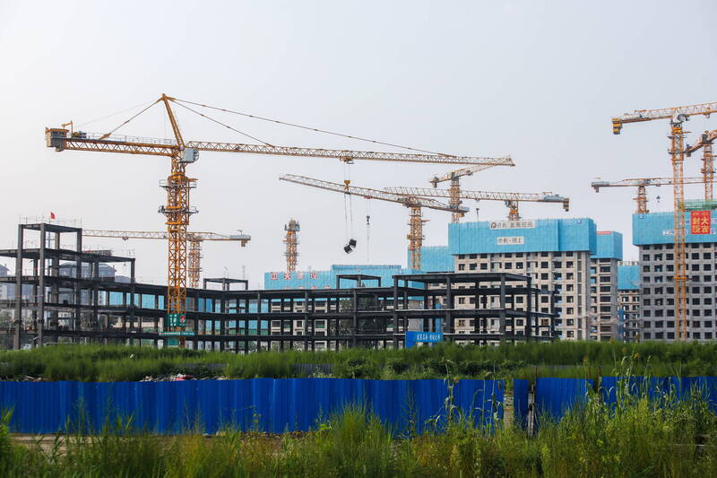 中國房企接連爆雷，房地產市場仍充滿不確定性。（歐新社資料照）