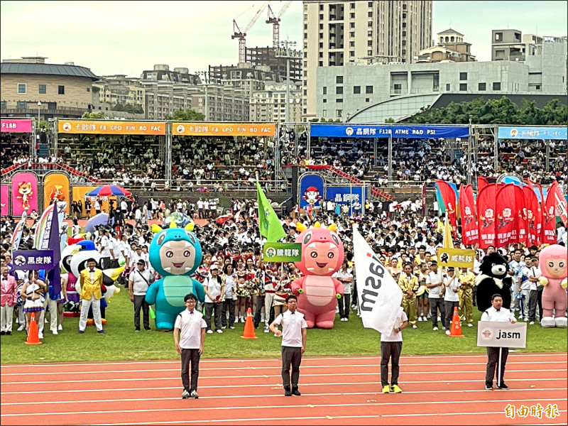 暌違3年後，台積電昨恢復舉辦運動會，日本熊本廠首度派代表參與。（記者洪友芳攝）