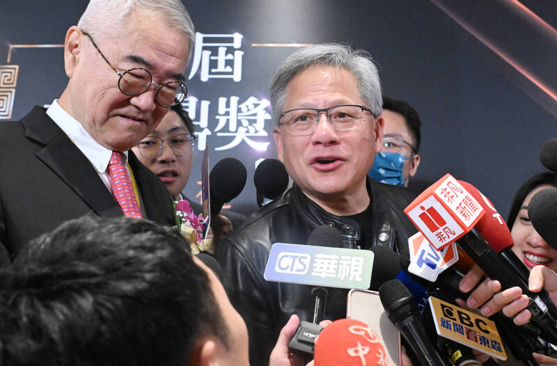 輝達執行長黃仁勳表示，沒有台積電就沒有輝達，沒有台積電就沒有現在的科技。（記者廖振輝攝）