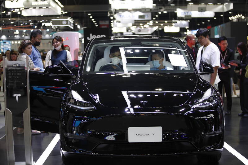 美國電動汽車大廠「特斯拉(Tesla)」傳將在中國上海工廠推出改款Model Y車型。(示意圖,歐新社)
