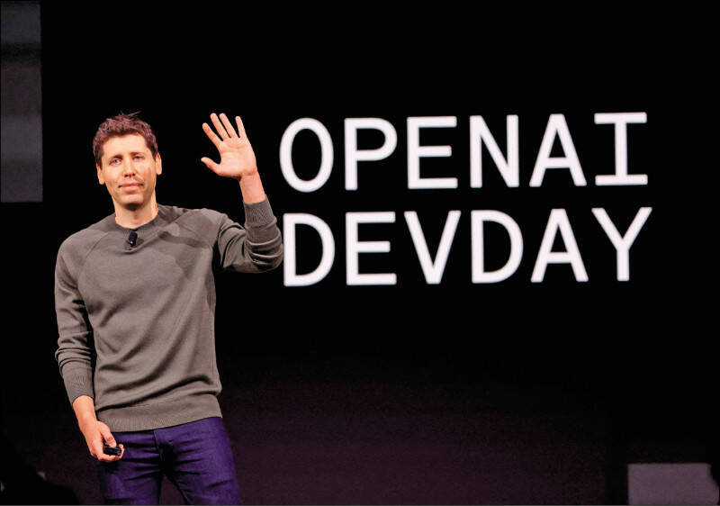 聊天機器人ChatGPT開發商OpenAI 11月宣布，開除執行長奧特曼（Sam Altman）。（法新社檔案照）
