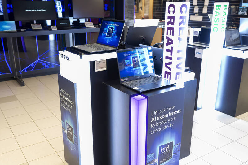 英特爾日前發表最新一代的Core Ultra處理器，宣告AI PC時代正式來臨。（美聯社）